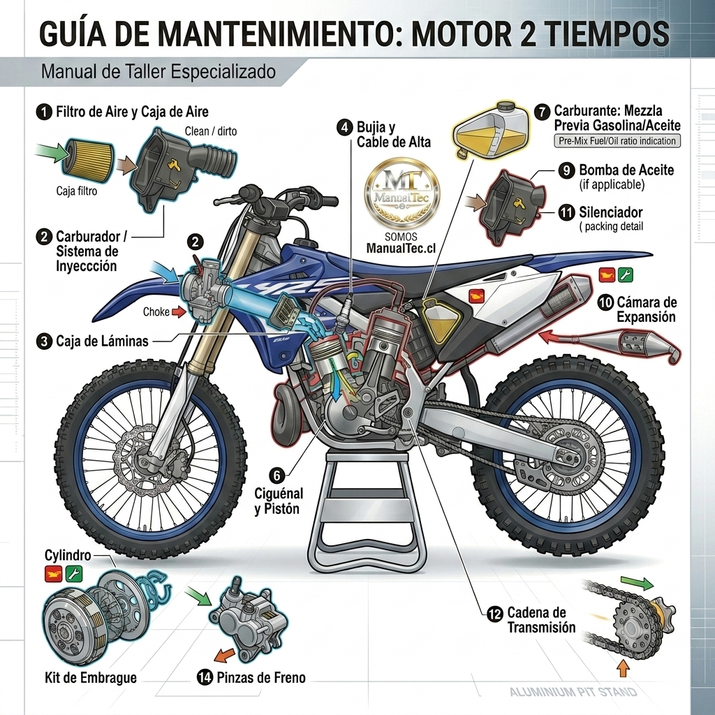 Guía de mantenimiento Motor 2T Motos